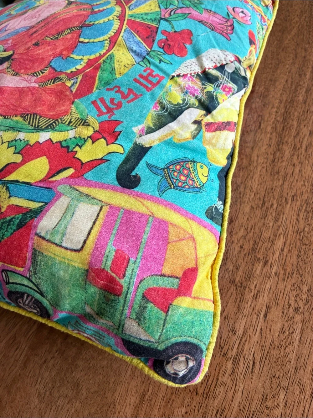 Earthbound Trading Co Buddha Throw Pillow Boho Tibetan Meditation Colorful 17”